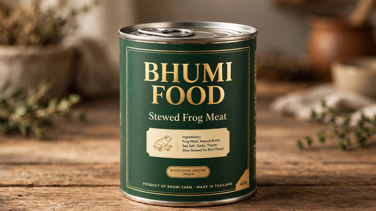 Bhumi Food stewed frog meat can